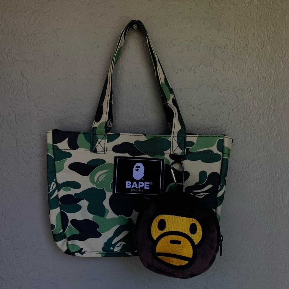 Green Camouflage Bape Handbag & Reusable Bag